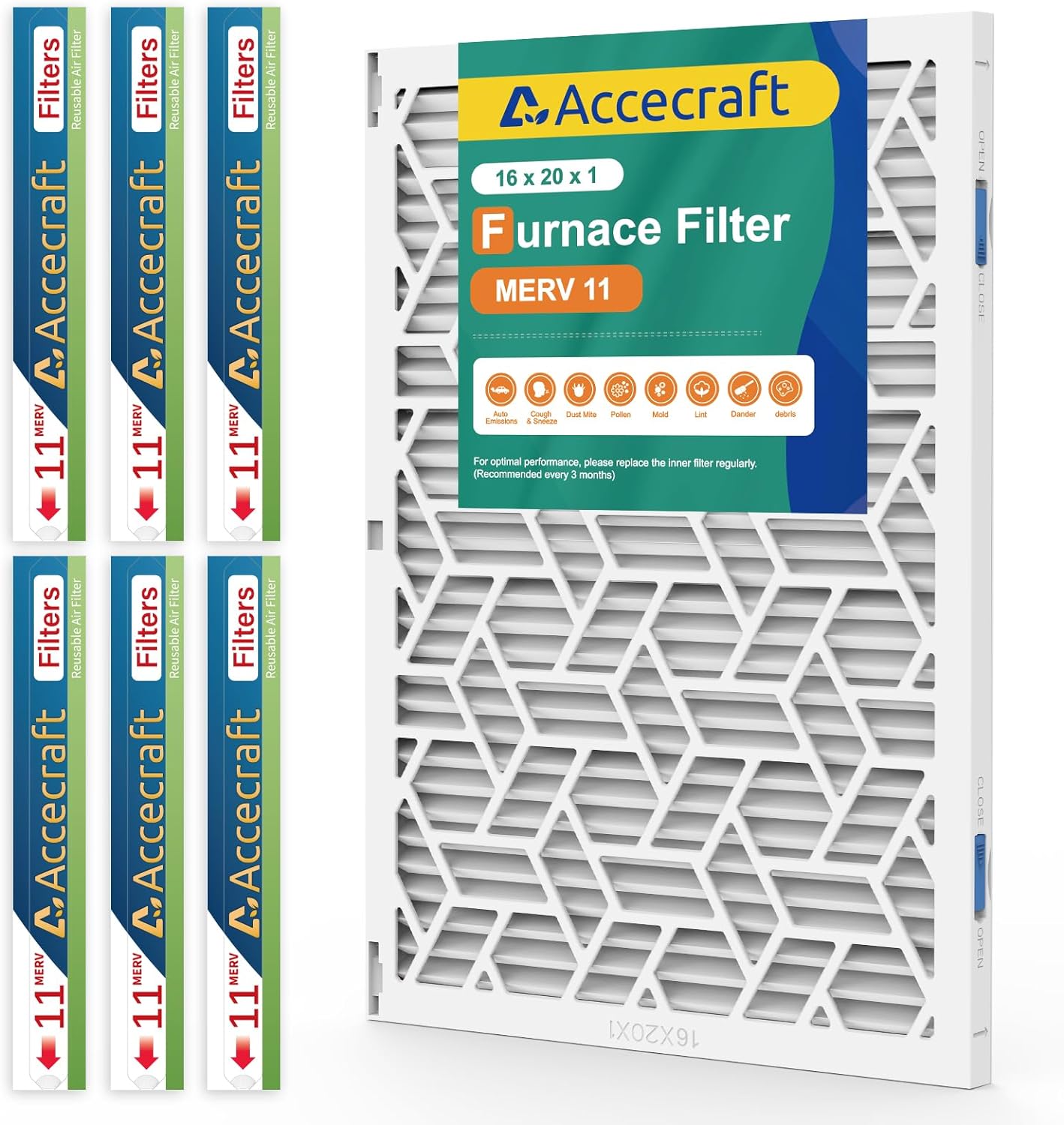 Accecraft 16x20x1 Reusable ABS Air Filter